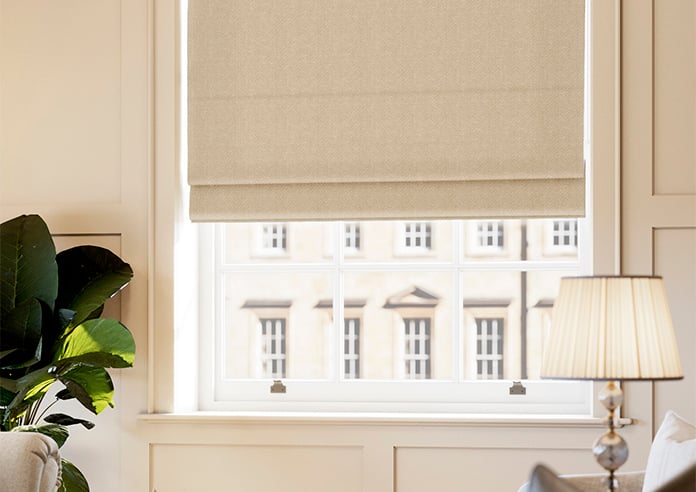 Laguna Weave, Canvas Beige - Twist&Fit Roman Blind - Image 5